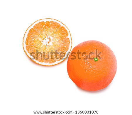 Orange. Isolated on White Background.