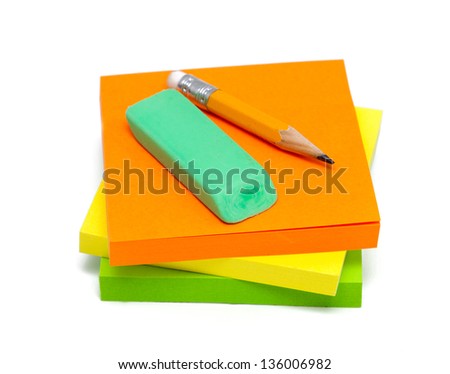 multicolored stickers isolated on white background