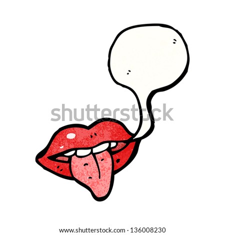 sticking out tongue cartoon
