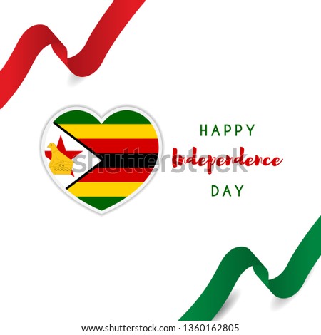 Zimbabwe Independence Day, Happy independence day Zimbabwe template design. Vector Eps 10
