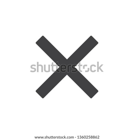 Wrong mark vector icon. Reject button filled flat sign for mobile concept and web design. Cross sign glyph icon. Symbol, logo illustration. Pixel perfect vector graphics