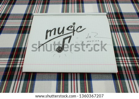 Paper design music note