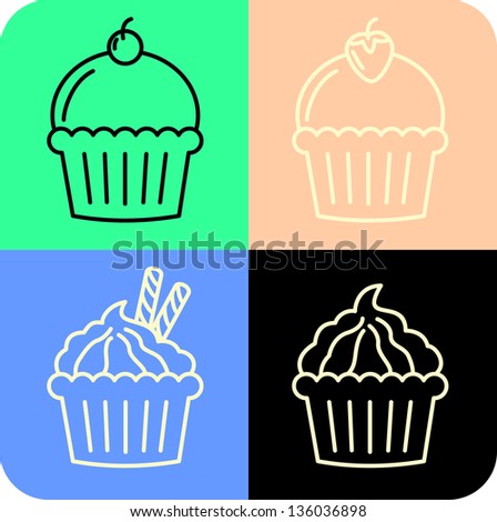 cupcake  in doodle style