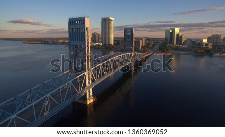 Jacksonville Fl.  Main street bridge. Downtown Jacksonville. 