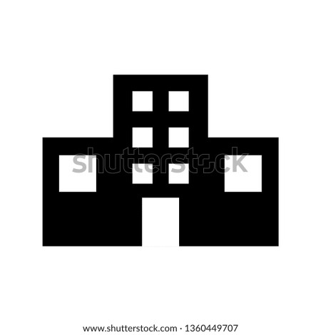 Hotel Building Icon. Simple flat pictogram for business, marketing, internet concept. Trendy modern vector symbol for web site design or mobile app. - Vector
