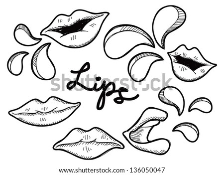 lips doodle