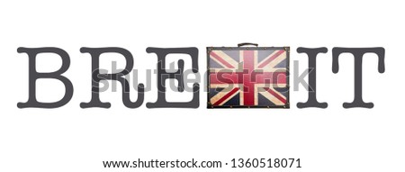 Brexit isolated on white background