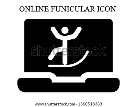 online Skiing icon. Editable online Skiing icon for web or mobile.
