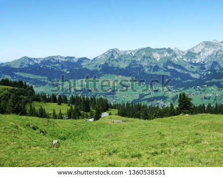 Alpine peaks and rocky landscape of the Alviergruppe mountain range - Canton of St. Gallen, Switzerland