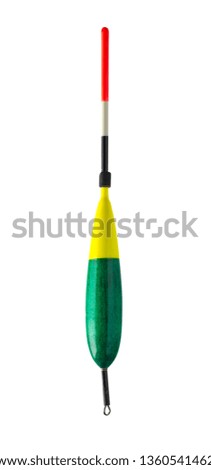 fishing float isolated on white background .colorful image for sites, banners, fishing shop, brochures.