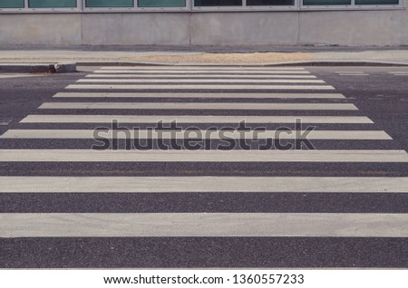 Crosswalk. The marking of a pedestrian crossing on asphalt