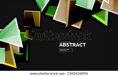 Shiny style geometric background, vector