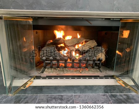 This is a beautiful picture of a fire place
