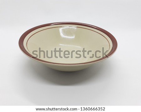 Traditional Antique Ethnic Vintage Retro Porcelain Plate Photo in White Isolated Background as Graphic Resources