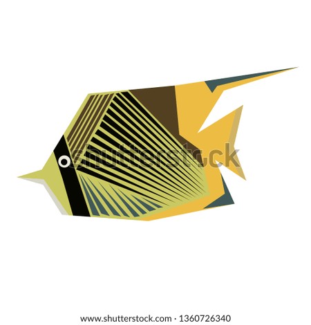 exotic fish flat illustration