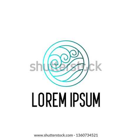 water element logo icon or symbol for new energy company