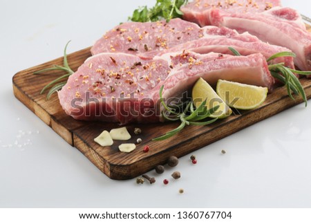 Pork entrecote on bone