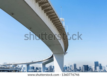 Capital highway landscape in Tokyo
