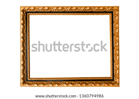  orange frame isolated on white background