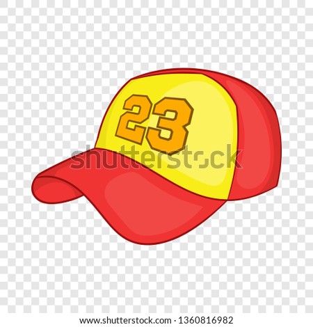 Baseball cap icon in cartoon style isolated on background for any web design 