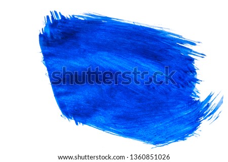Blue watercolor texture paint stain shining brush stroke
