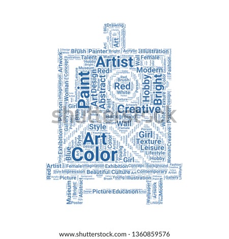 art word cloud. tag cloud about art.