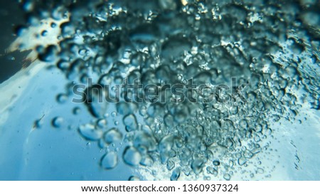 Underwater scene with air Bubbles Underwater, Natural Under Water scene
