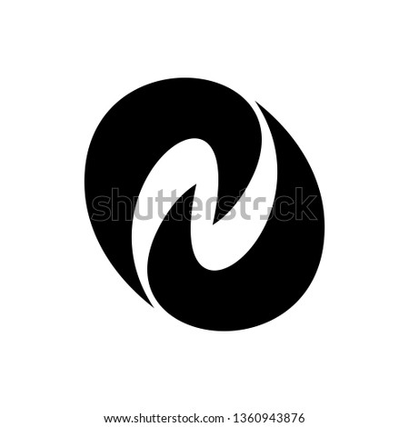 Black abstract logo design template. isolated on white background