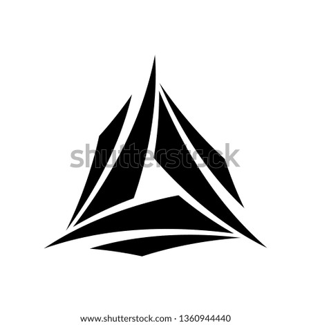 Black abstract logo design template. isolated on white background