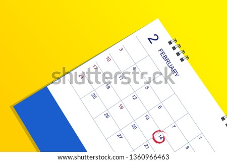 February calendar vector
