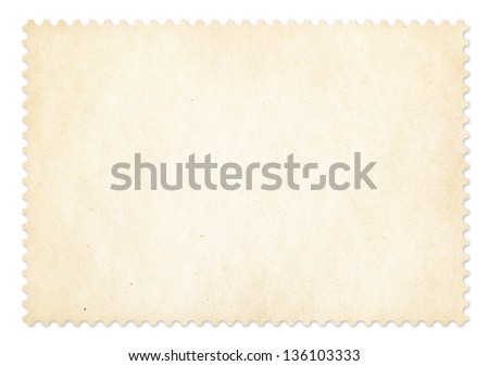Postage stamp frame isolated. Clipping path is included. Royalty-Free Stock Photo #136103333