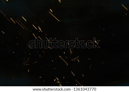 Hard job with sparks from abrasive grinder circle