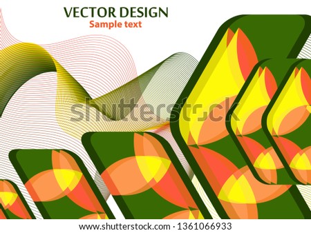 Colorful background creative arrows on abstract blend wave lines background, template with place for text. Corporate abstract vector background. Concept for website design, flyer, poster, business car
