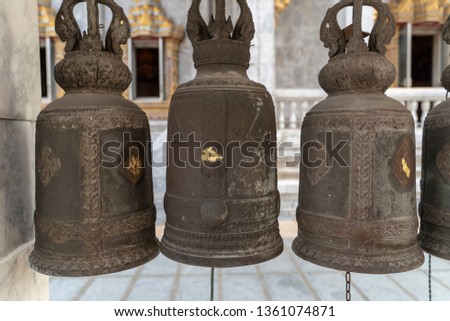 Buddhism monastery bell in the Temple