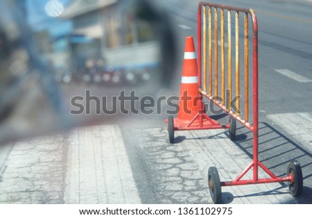 Barrier and traffic cones