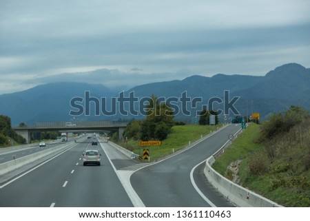 Highway exit, Slovenia