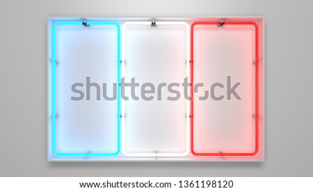 French Neon Flag Royalty-Free Stock Photo #1361198120