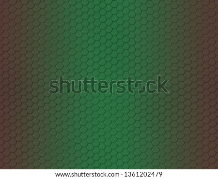 Green and black gradient snake skin seamless pattern, round scale