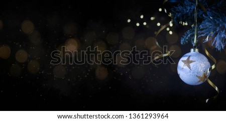 Dark background with christmas decaration