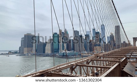 New York skyline from Brooklyn Bridge