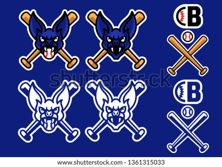 Bat Mascot Sport Logo Vector Illustration EPS 10