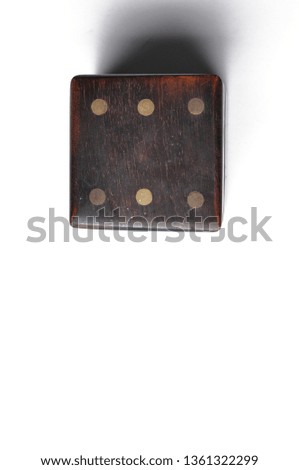 
A wooden jewelry box with numbers isolated on a white background