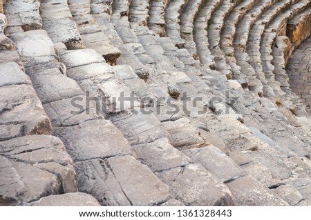 Ancient amphitheater Colosseum in Pamukkale, close to Hierapolis in Turkey