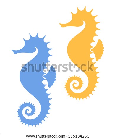Sea horse. Vector illustration EPS10