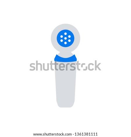 Microphone icon vector - Flat sign