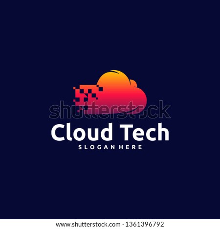 Cloud Tech logo designs concept vector, Fast Cloud logo