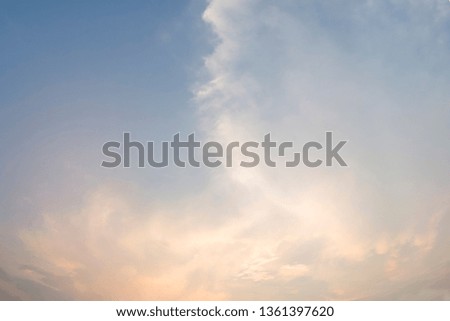 Beauty sunset sky with cloud landscape