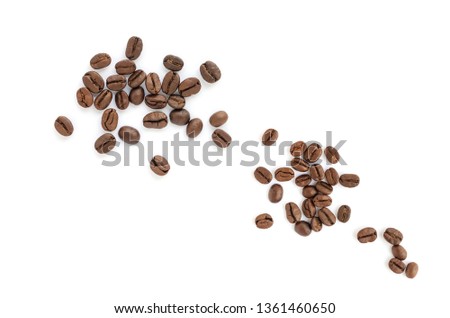 coffee beans isolated on white background Royalty-Free Stock Photo #1361460650