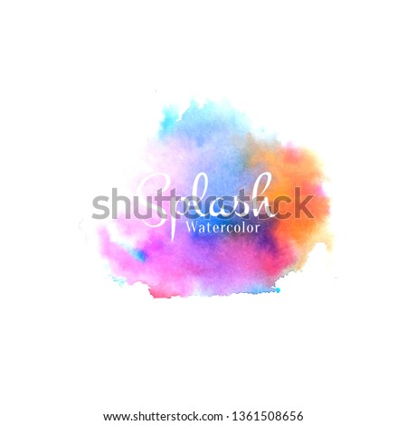 Abstract watercolor colorful splash design background