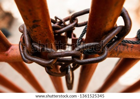 Iron key locks the suspect's door to prevent escape